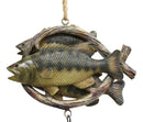 Fishing Marine Freshwater Striped Bass Fish Hanging Mobile Wind Chime Decorative