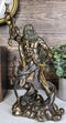 Roman Greek King Of Olympus God Zeus Jupiter Holding Lightning Bolt Figurine