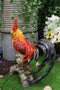 Large Realistic Rustic Western Country Chicken Morning Crow Rooster Statue