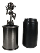 Fishing Fisherman On Ledge Metal Stationery And Business Card Organizer Holder
