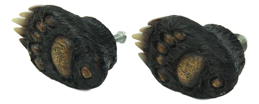 Rustic Western Black Bear Paw Drawer Cabinet Furniture Knobs Hardware Pack of 6