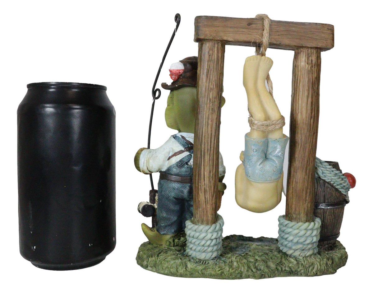 Bait And Tackle Wharf Sea Bass Fish With Fishing Pole Tied Up Fisherman Figurine - Ebros Gift