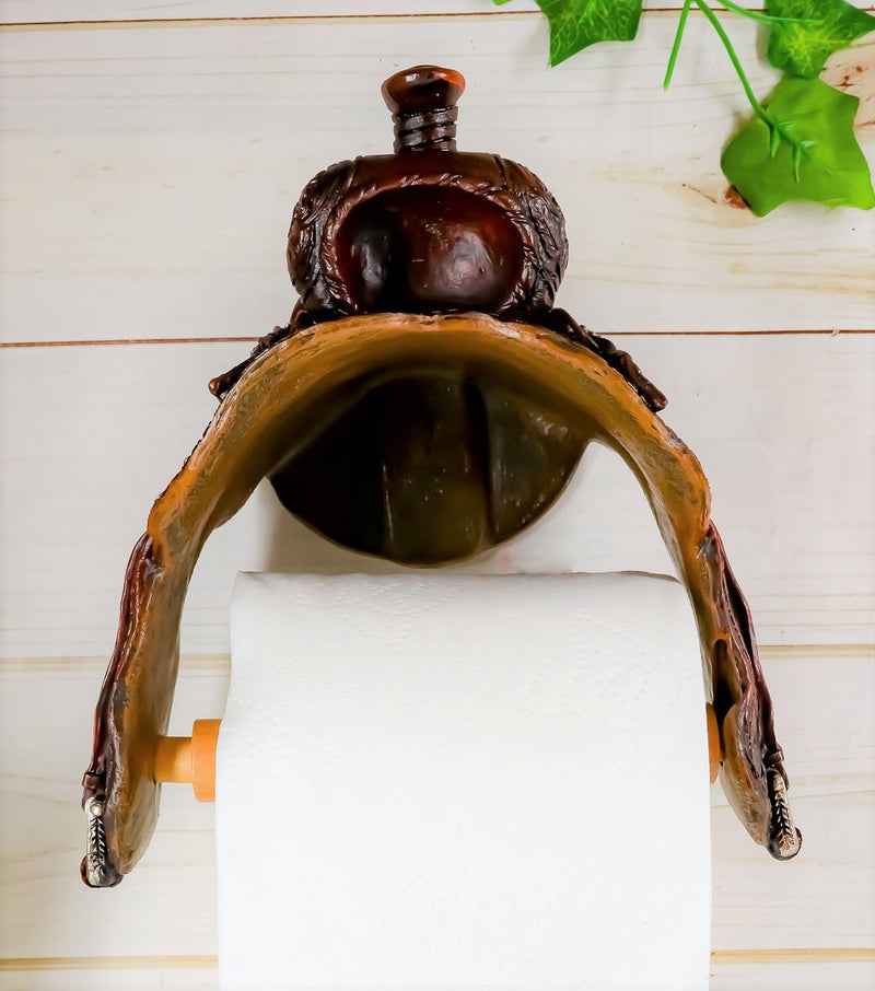 Rustic Saddle Toilet Paper Roll Holder