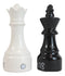 Black King And White Queen Checkmate Chess Ceramic Salt And Pepper Shakers Set