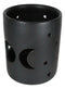 Pack Of 2 Wicca Triple Moon Goddess Black Ceramic Tea Light Votive Candle Holder