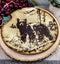 Ebros Black Bear Round Salad Or Appetizer Or Dessert Plate Set of 2 8.5" Dia