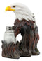 Ebros Patriotic American Bald Eagle Glass Salt & Pepper Shakers Holder Figurine Set
