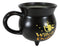 Wicca Sacred Witch's Potion Porcelain Black Cauldron Bowl Large Mug With Handle