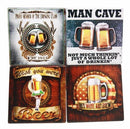 Ebros Beer Lovers Man Cave Brewery Tankard Logo Ceramic Coaster Set Of 4 Tiles