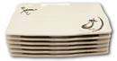 Pack Of 6 Eggplant With Zen Swirl Wavy Long Lunch Appetizer Buffet Plates 11"L