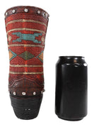 Rustic Western Cowboy Aztec Patterns Boot Flower Vase Planter Figurine Decor