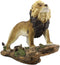Large African Wildlife King Lion Simba Ascending On Pride Rock Statue 16.25"L