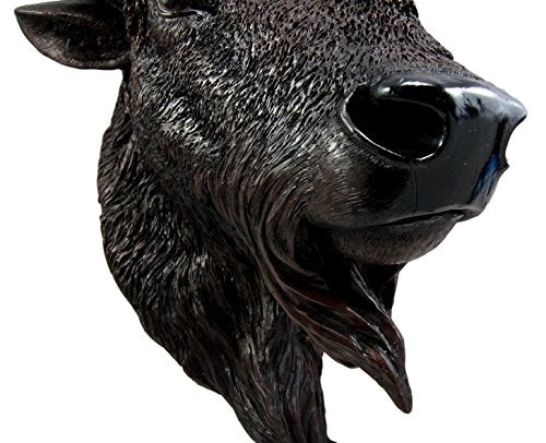 Ebros Large Bison Buffalo Hanging Wall Decor Sculpture Plaque Figurine 18.5" H - Ebros Gift