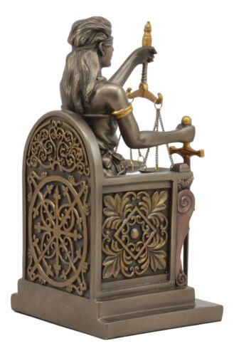 Ebros Seated Lady Justice Statue 8"Tall Greek Goddess La Justica Dike Figurine