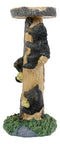 Rustic Climbing Bear Cubs With Honeycomb Bee Hives Pillar Candle Holder Stand