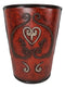 Western Cowgirl Red Valentines Love Heart Lace Scrollwork Waste Basket Trash Bin