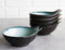 Pack Of 5 Ceramic Zen Blue Tempura Dipping Sauce Condiment Bowls With Handle