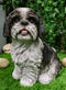 Ebros Large Adorable Lifelike Shih Tzu Dog Statue 10.25" Tall Realistic Glass Eyes