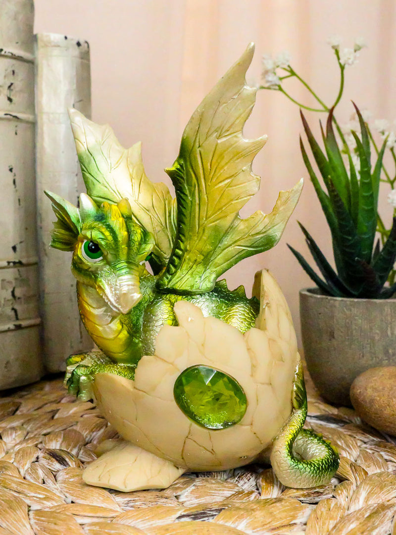 August Birthstone Dragon Egg Statue 5.25"Tall Green Peridot August Gemstone