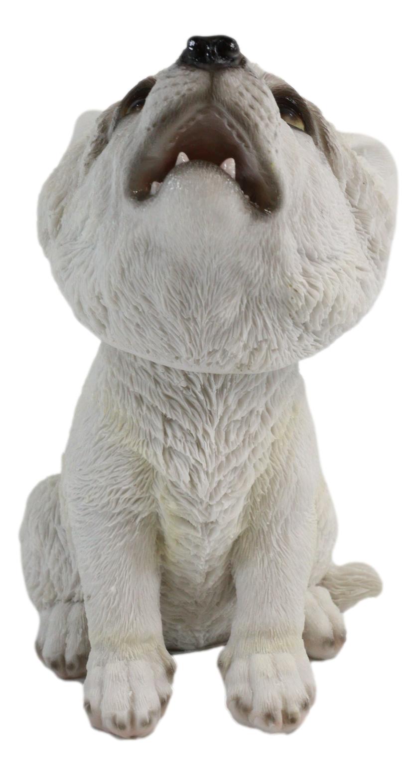 Ebros Wildlife Cries of The Night Howling White Snow Wolf Bobblehead Figurine