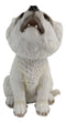 Ebros Wildlife Cries of The Night Howling White Snow Wolf Bobblehead Figurine
