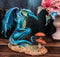 Amy Brown Strange Encounter Blue Dragon With Toadstool Pixie Fairy Figurine