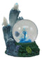 Nautical Marine Dolphin Family Rising With Waves Snow Water Globe Figurine Decor