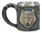 Ebros Gift Alpha Direwolf Wolf Celtic Tribal Magic Resin 16oz Drinking Mug With Stainless Steel Rim Figurine For Coffee Tea Cereal Drinks Halloween Kitchen Dining Decor Of Timber Wolves