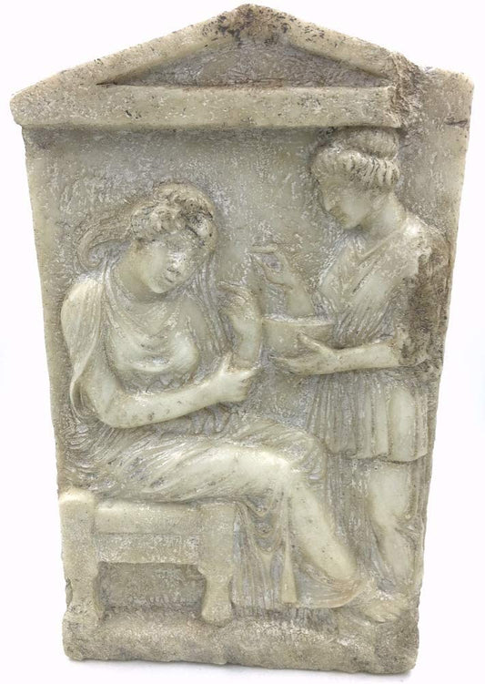 Ebros Tombstone Stele of Glykylla Wall Plaque Large 15.5" Long Resin Replica Figurine Collectible