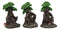 Wiccan Forest Spirit Deity See Hear Speak No Evil Greenman Tree Ents Statue Set