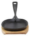 Ebros 9.5"Lx5.5"W Enamel Coated Cast Iron Sizzling Skillet Japanese Steak Plate