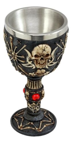 Pirate Star Boneyard Ossuary Skull Sacrifice Wine Goblet Drink Chalice Cup 6oz