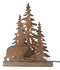 Ebros Metal Art Rustic Forest Black Bear By Pine Trees Night Light Lamp Sculpture