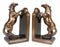 Two Fine Horses Standing On Hind Legs Bookends Bronze Electroplated Figurine