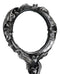 Wicca Macabre Gothic Vampire Bats Crescent Moon Crater Skull Hand Mirror Decor