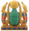 Ebros 4.25"H Gold Cobra Sun Scarab Egyptian Collectible Display Statue - Ebros Gift