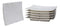 8.25"W White Melamine Curved Rectangular Sushi Serving Plates Platters Set Of 6