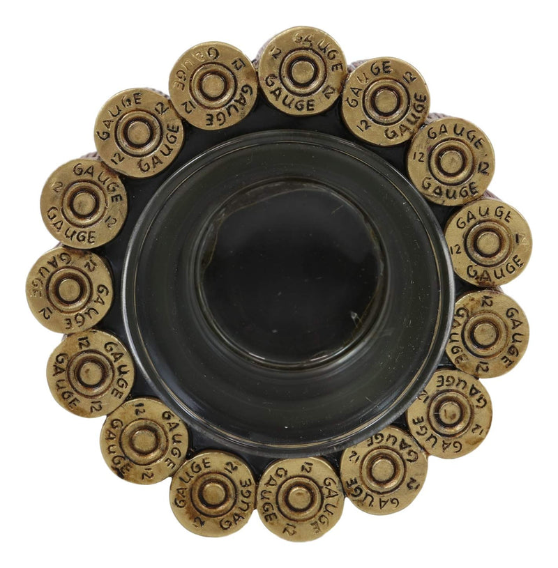 Ebros Western 12 Gauge Shotgun Shells Hunter's Ammo Shell Casing Votive Candle Holder Decorative Figurine 4" Long Rustic Country Accent Tea Light Candleholder