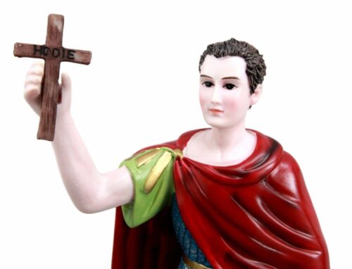 Saint Expedite Roman Centurion Christian Martyr Figurine Brass Plate Base 12"H