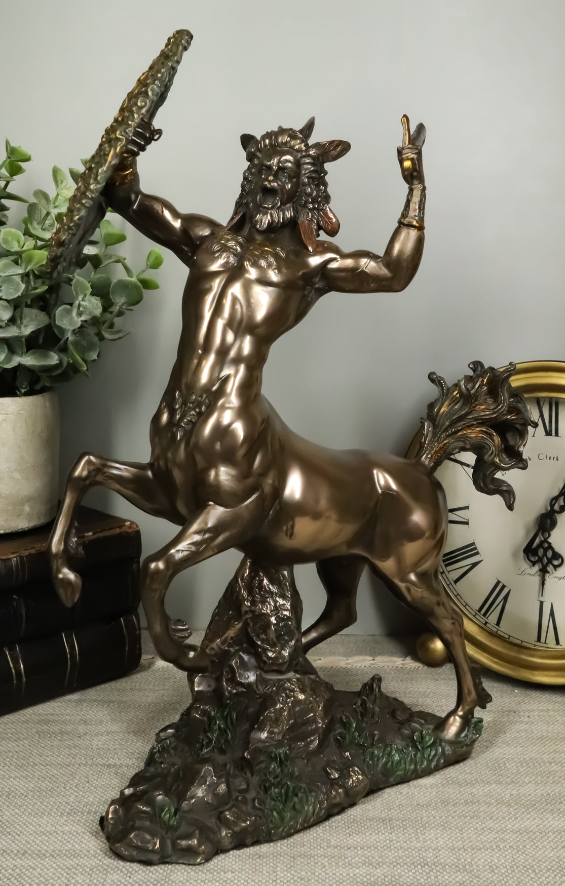 Ebros Greek Centaur Charging with Sword and Shield Statue 11.5" Tall Figurine - Ebros Gift