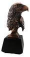 Aerial Surveyor American Bald Eagle Bust Bronze Electroplated Resin Figurine