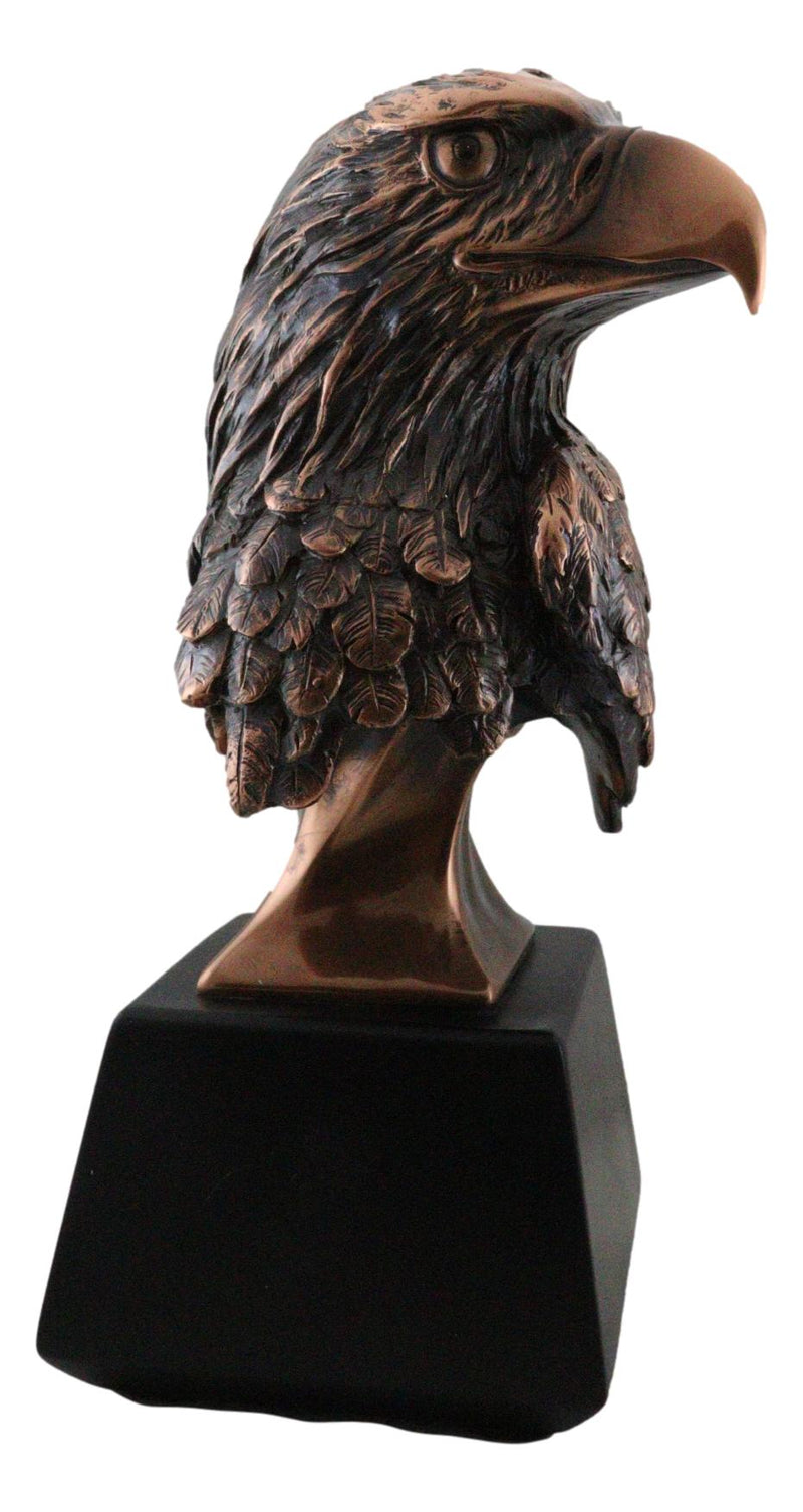 Aerial Surveyor American Bald Eagle Bust Bronze Electroplated Resin Figurine