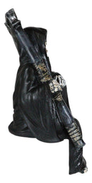 Death On The Shelf Gothic Grim Reaper With Scythe Sitting Shelf Sitter Figurine