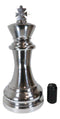 Modern Deluxe Oversized 24"H Oxford Heirloom King Chess Aluminum Sculpture