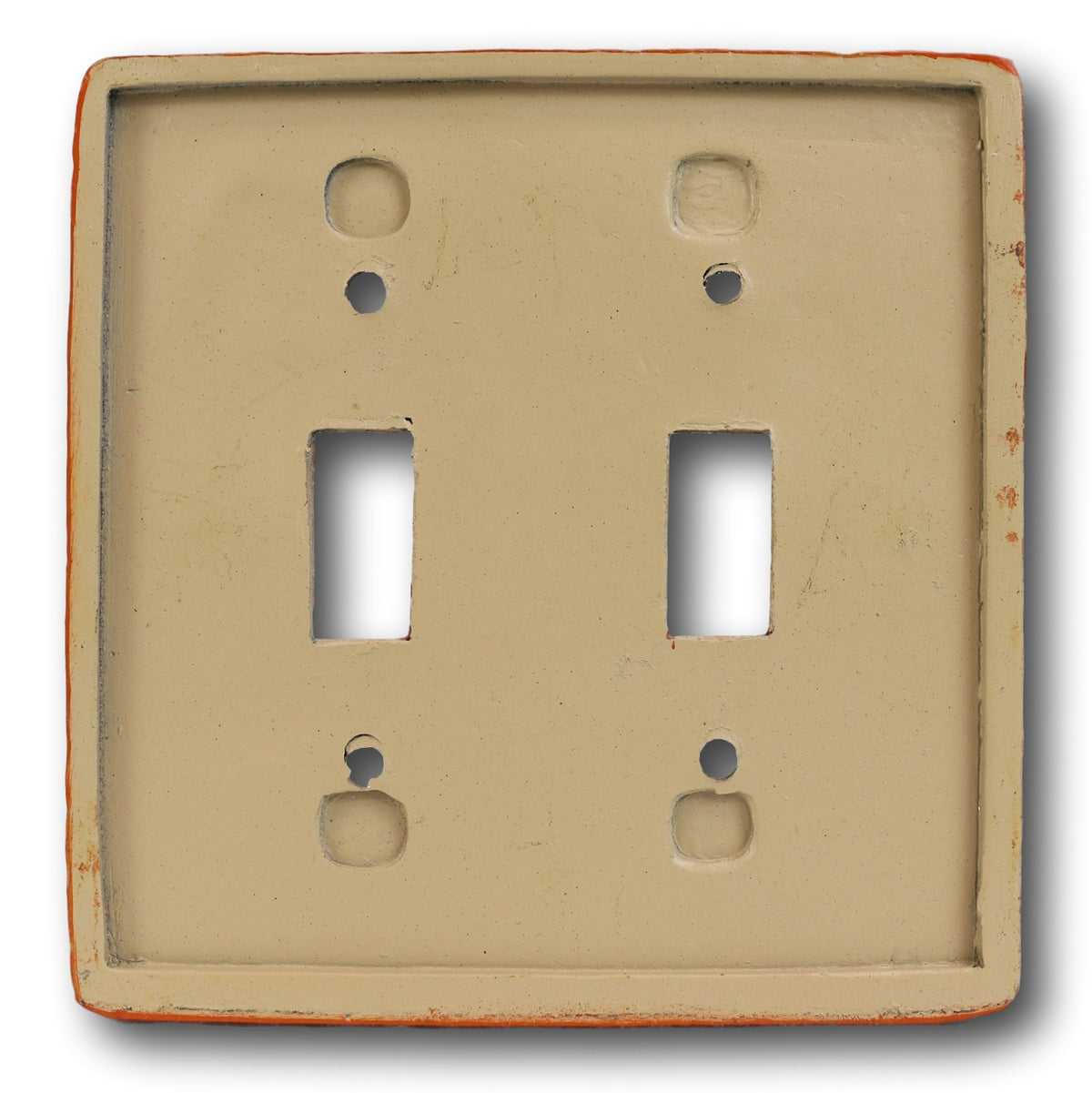 Set of 2 Western Stars And Tooled Lace Scroll Wall Double Toggle Switch Plates