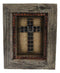 Pack of 4 Rustic Western Turquoise Gems Horseshoe Cross Wood Framed Wall Decors