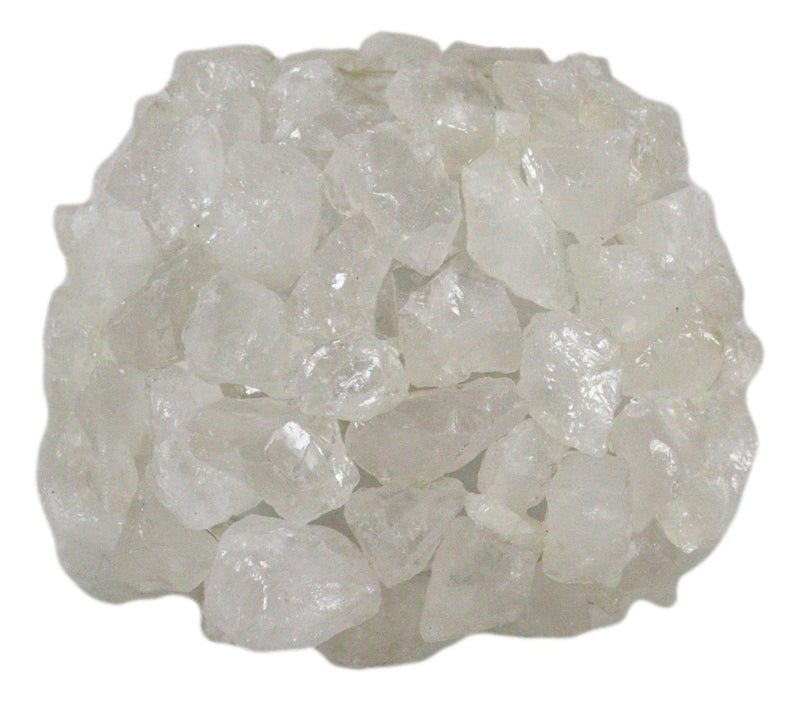Quartz Crystal Mineral Stone Rocks Floral Vase Modern Accent Sculpture 10"L