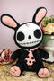 Furry Bones Skeleton Black Tuxedo Bunny With Pink Polka-dot Tie Plush Toy Doll