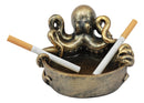 Ebros Sea Monster Kraken Giant Octopus Ashtray Figurine 5.5"W Nautical Ocean
