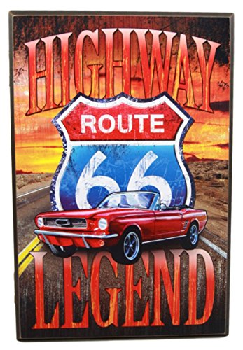Ebros Gift Highway Route 66 Legendary Road Journey Safe Book Shaped Multiple Keys Decorative Storage Organizer 11.75"H